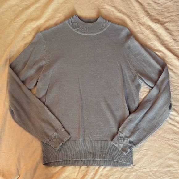 Periwinkle Blue Mock Neck Knit Sweater - Picture 1 of 3